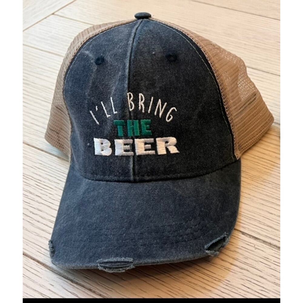Piper Lou unisex I’ll Bring the Beer trucker adjustable‎ baseball cap.
